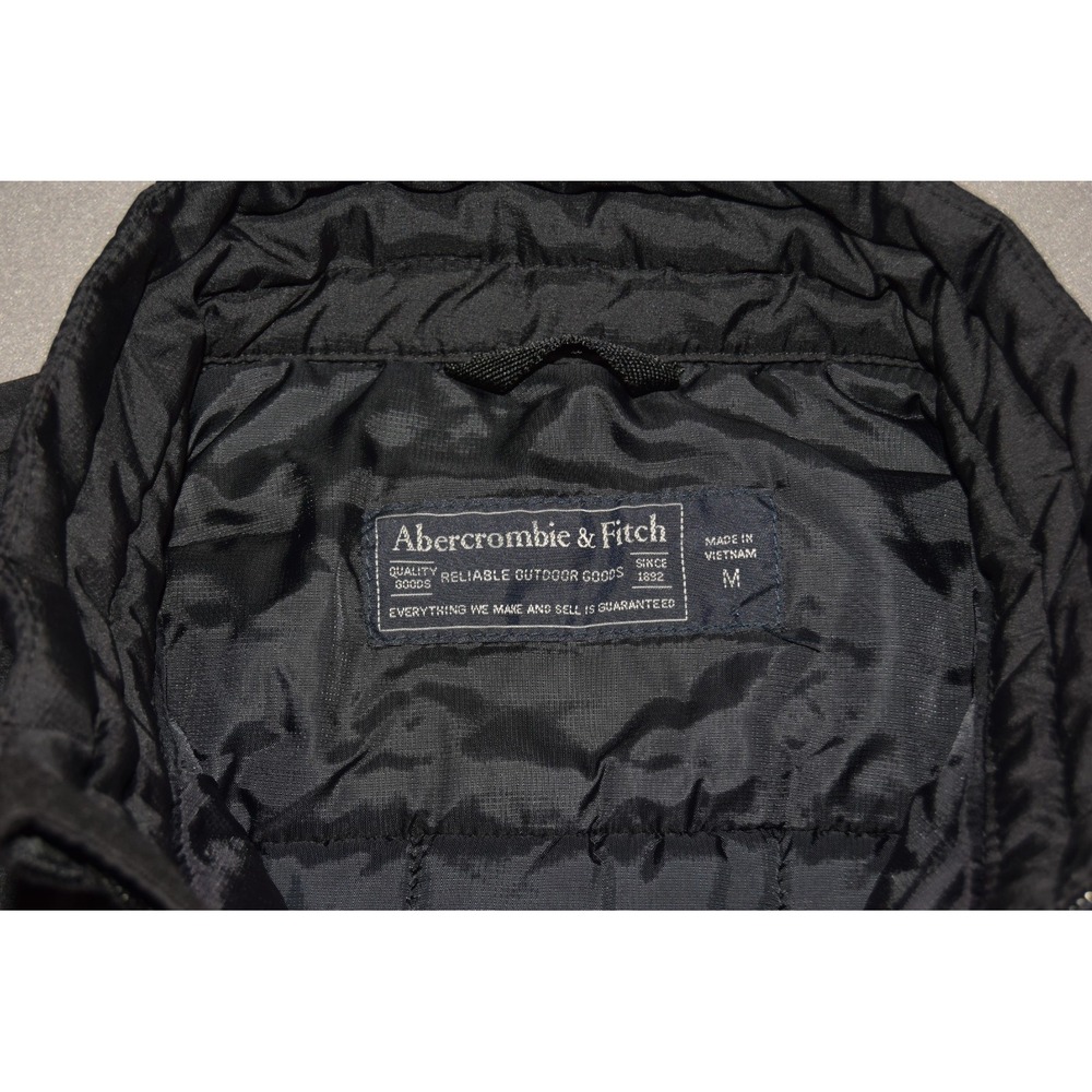 Abercrombie & Fitch Jacket Mens Medium Black Quilted Vest Primaloft Insulated - Picture 5 of 8